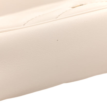 Gucci Calfskin Matelasse Super Mini GG Marmont Shoulder Bag White 11 of 13