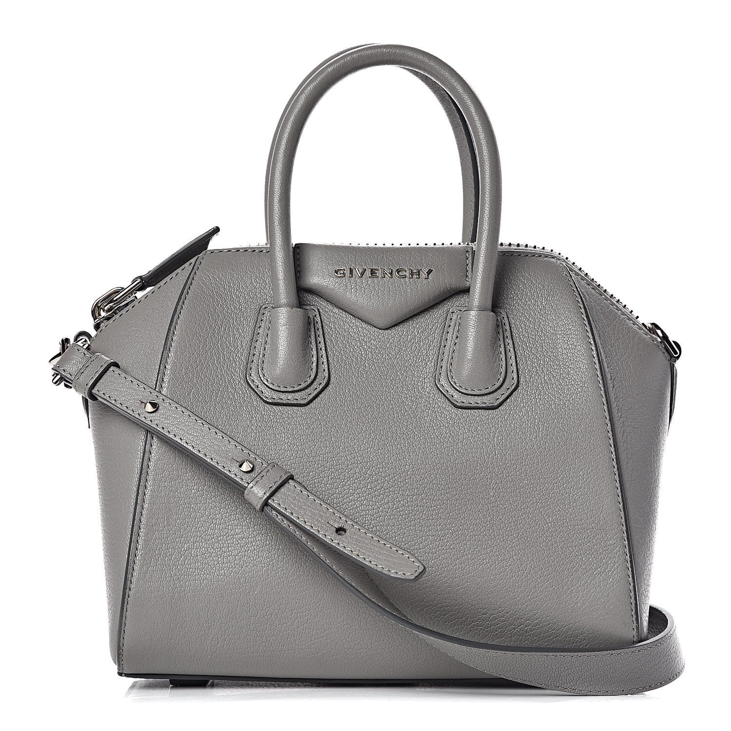 Givenchy Sugar Goatskin Mini Antigona Pearl Grey 1 of 11