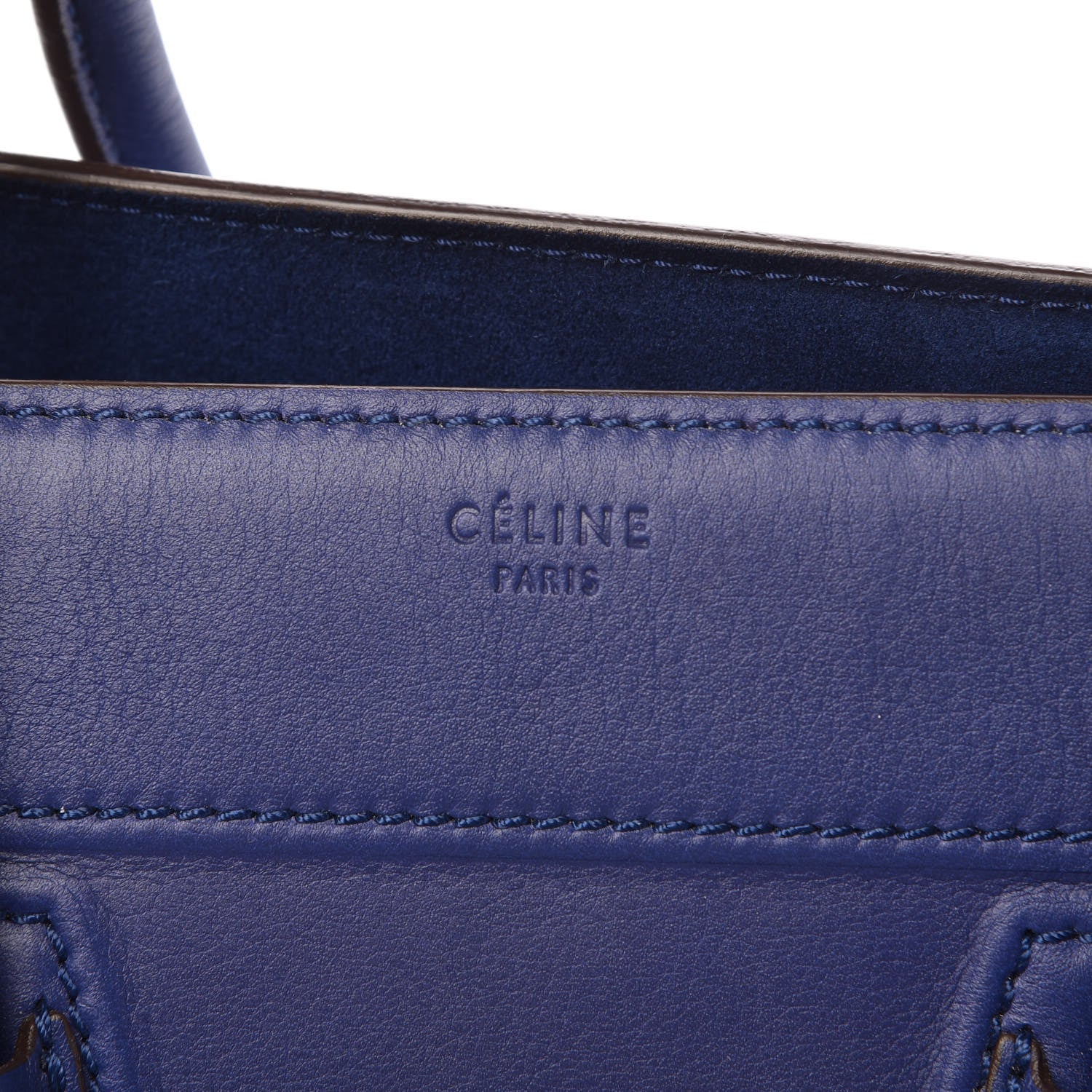 Celine Supple Calfskin Medium Phantom Luggage Indigo 7 of 19