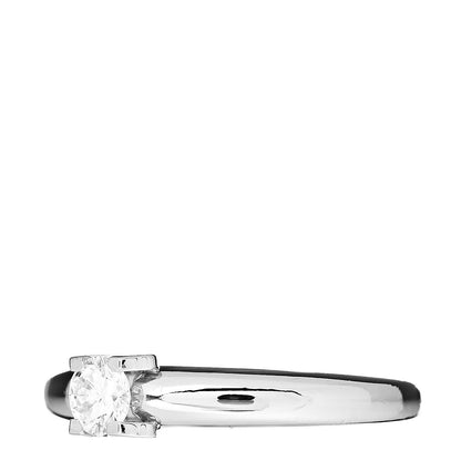 Cartier 18K White Gold Diamond .30ct Louis Ring 49 4.75 3 of 5