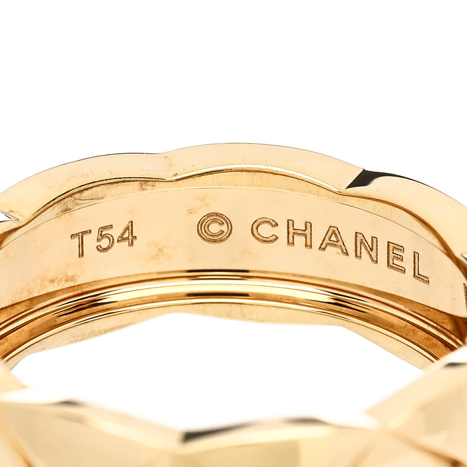 Chanel 18K Yellow Gold Small Coco Crush Ring 54 7 4 of 6