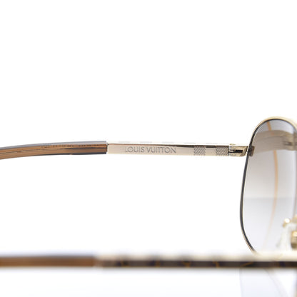 Louis Vuitton Metal Attitude Pilote Sunglasses Z0339U Gold 5 of 8