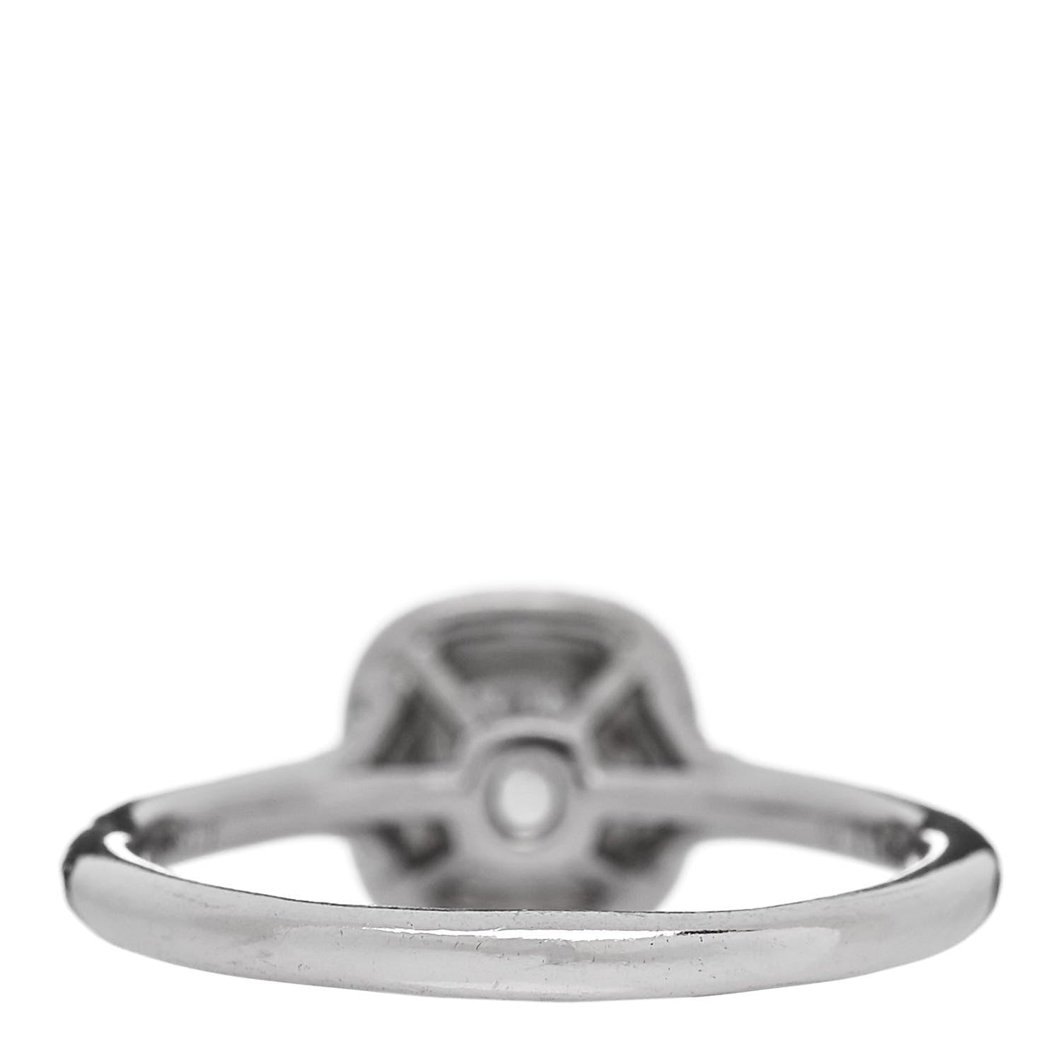 Tiffany Platinum Diamond .38ct Soleste Cushion Cut Double Halo Engagement Ring 54 7 4 of 7