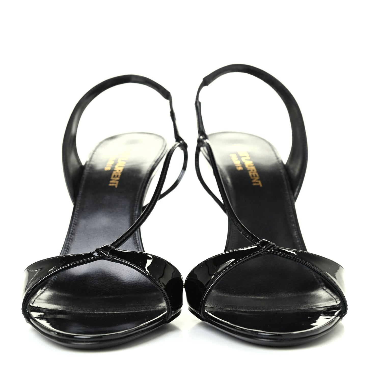 Patent Calfskin Anouk 110 Sandals 38 Black
