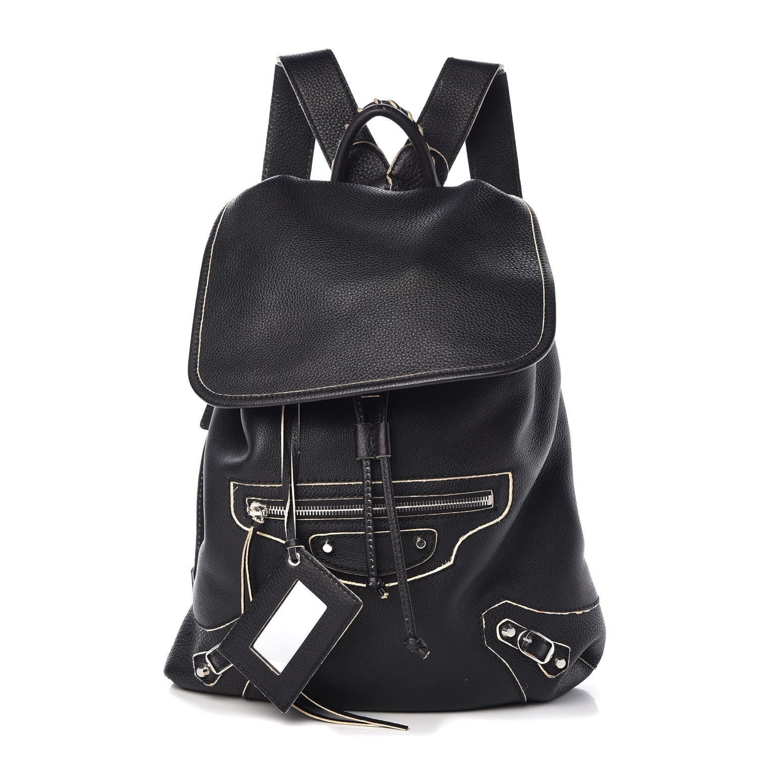 Balenciaga Veau Classic Silver Hardware Traveler Backpack Black 1 of 7