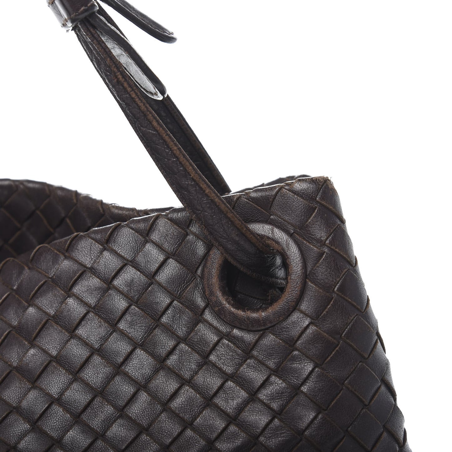 Nappa Intrecciato Medium Garda Bag Ebano