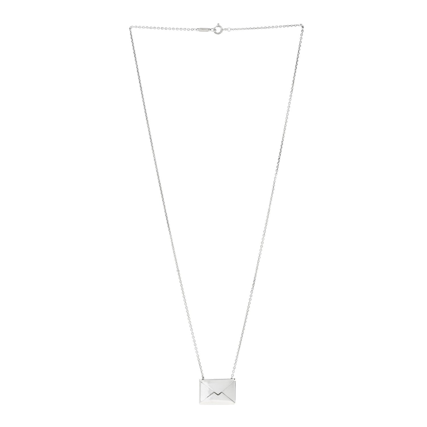 Tiffany Sterling Silver Sweet Nothings Envelope Necklace 3 of 9