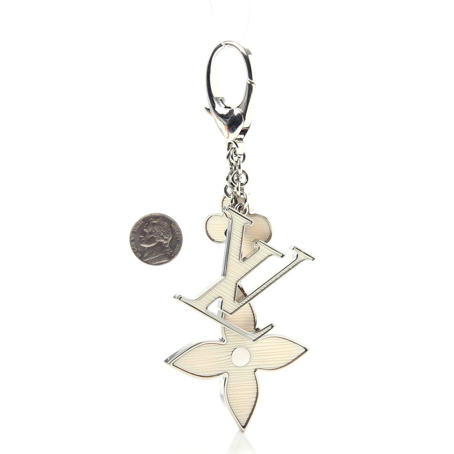 Fleur d Epi Bag Charm Ivory