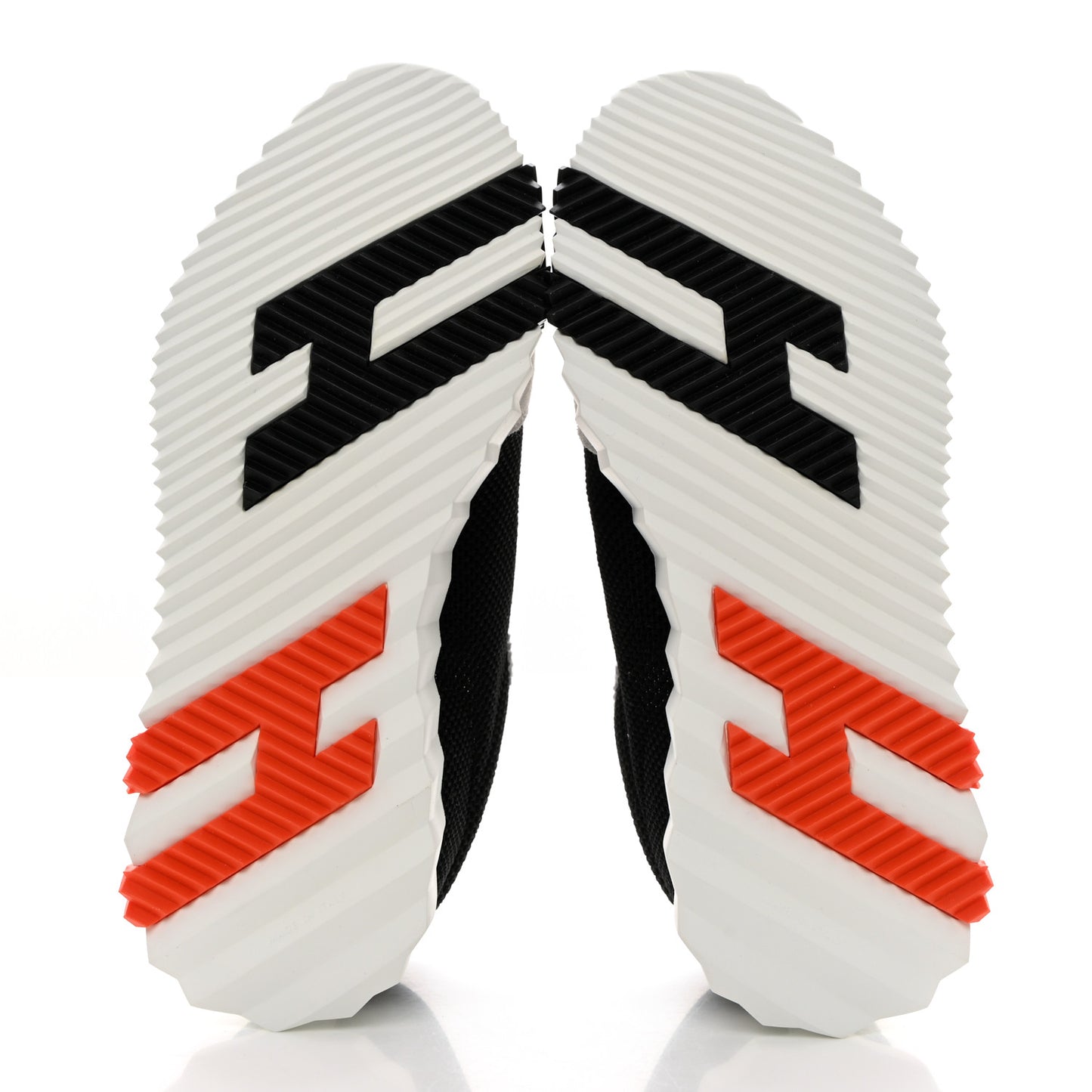 Air Mesh Suede Goatskin Bouncing Sneakers 35 Black Orange