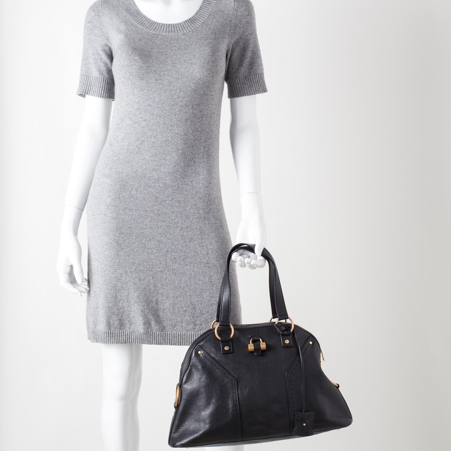 Saint Laurent Leather Large Muse Black 2 of 10