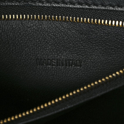 Balenciaga Shiny Calfskin Crocodile Embossed Small Hourglass Top Handle Bag Black 7 of 13