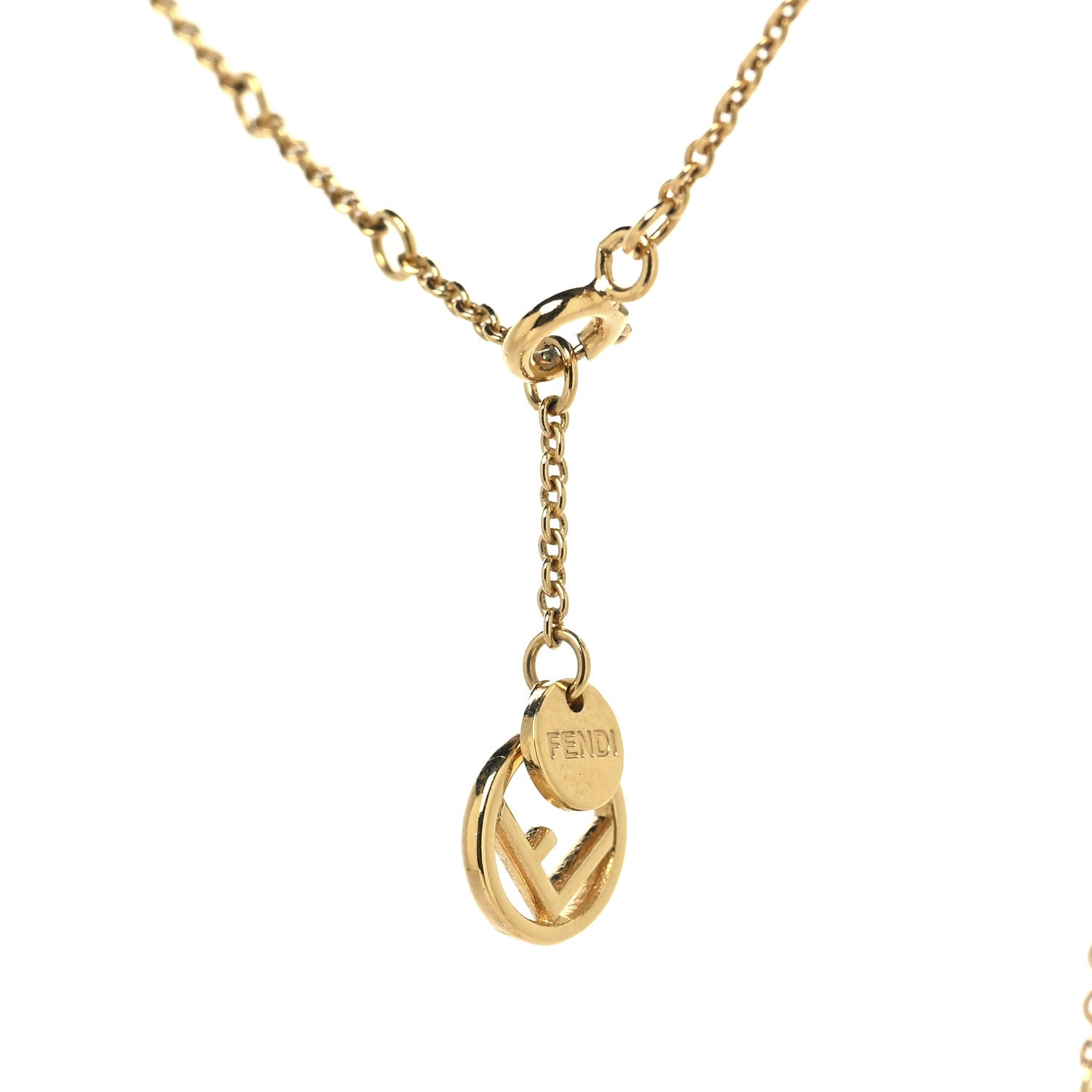 Fendi Metal Crystal F is Fendi Necklace Gold 4 of 4
