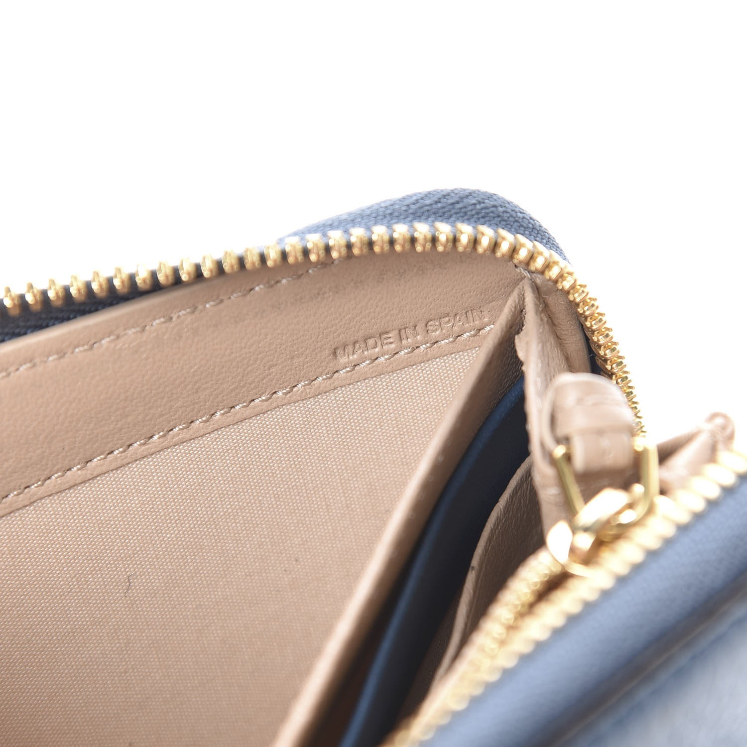 Chloe Grained Calfskin Alphabet Long Zip Around Wallet Vinyl Blue 7 of 8