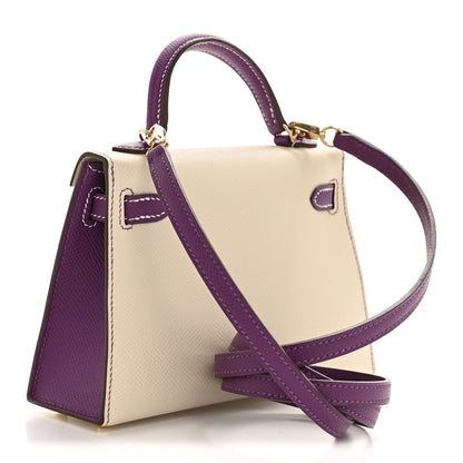 Hermes Epsom Horseshoe Mini Kelly Sellier 20 Craie Anemone 3 of 13