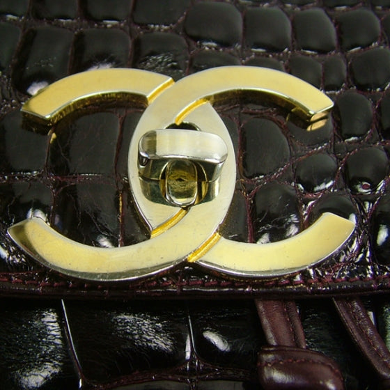 Chanel Vintage Crocodile Drawstring Backpack 7 of 13