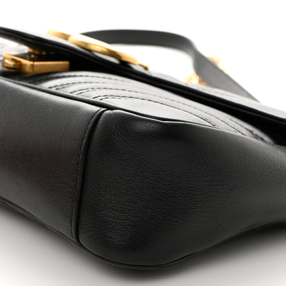 Gucci Calfskin Matelasse Small GG Marmont Shoulder Bag Black 10 of 10