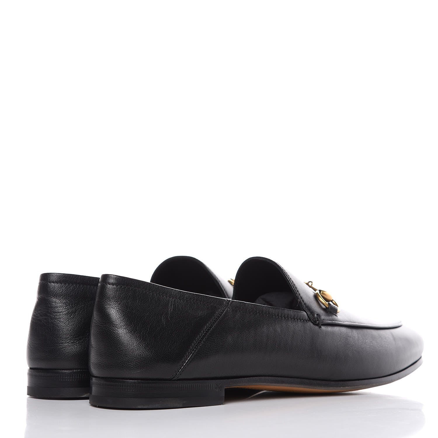 Gucci Lambskin Womens Brixton Horsebit Loafers 39 Black 4 of 10