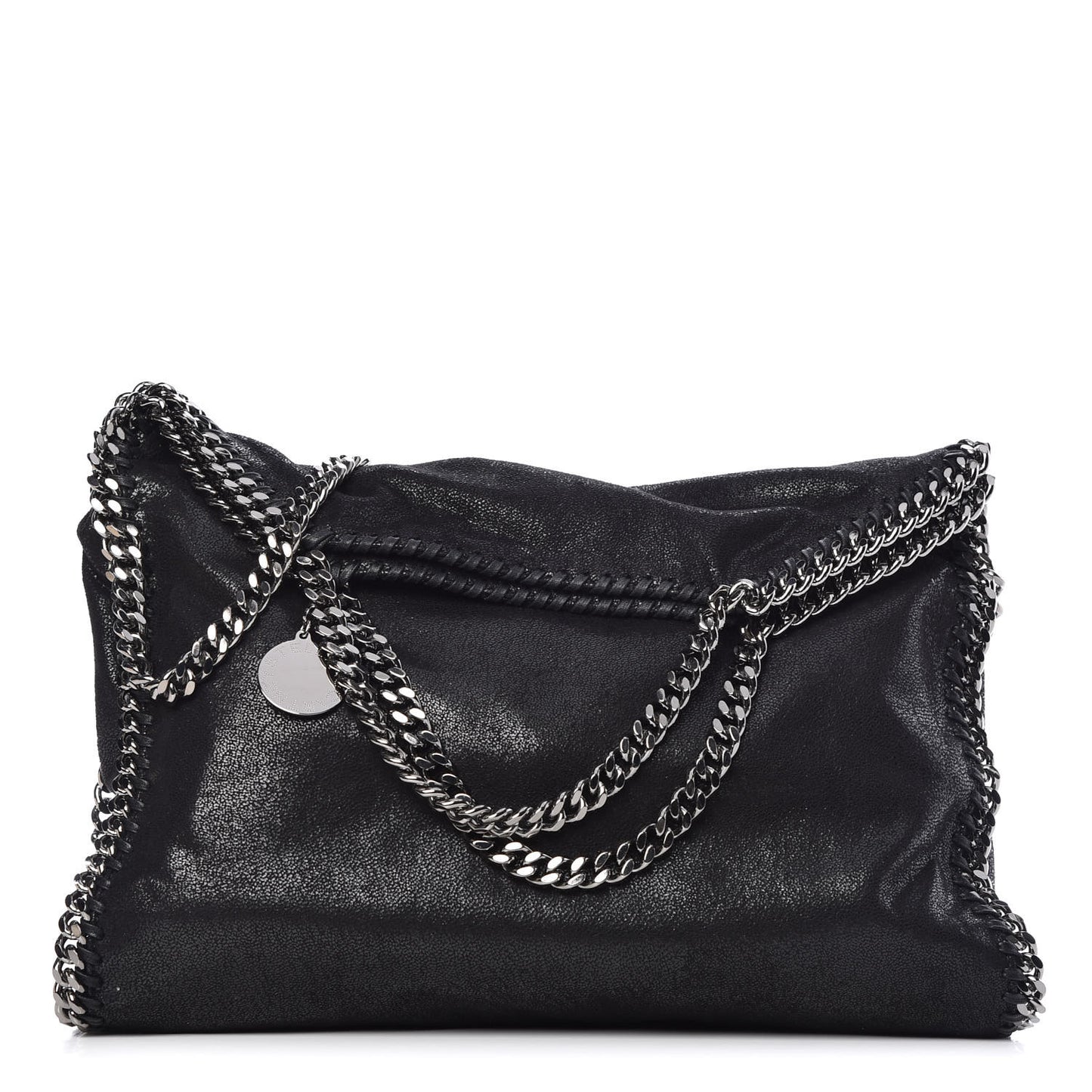 Shaggy Deer Falabella Fold Over Tote Black