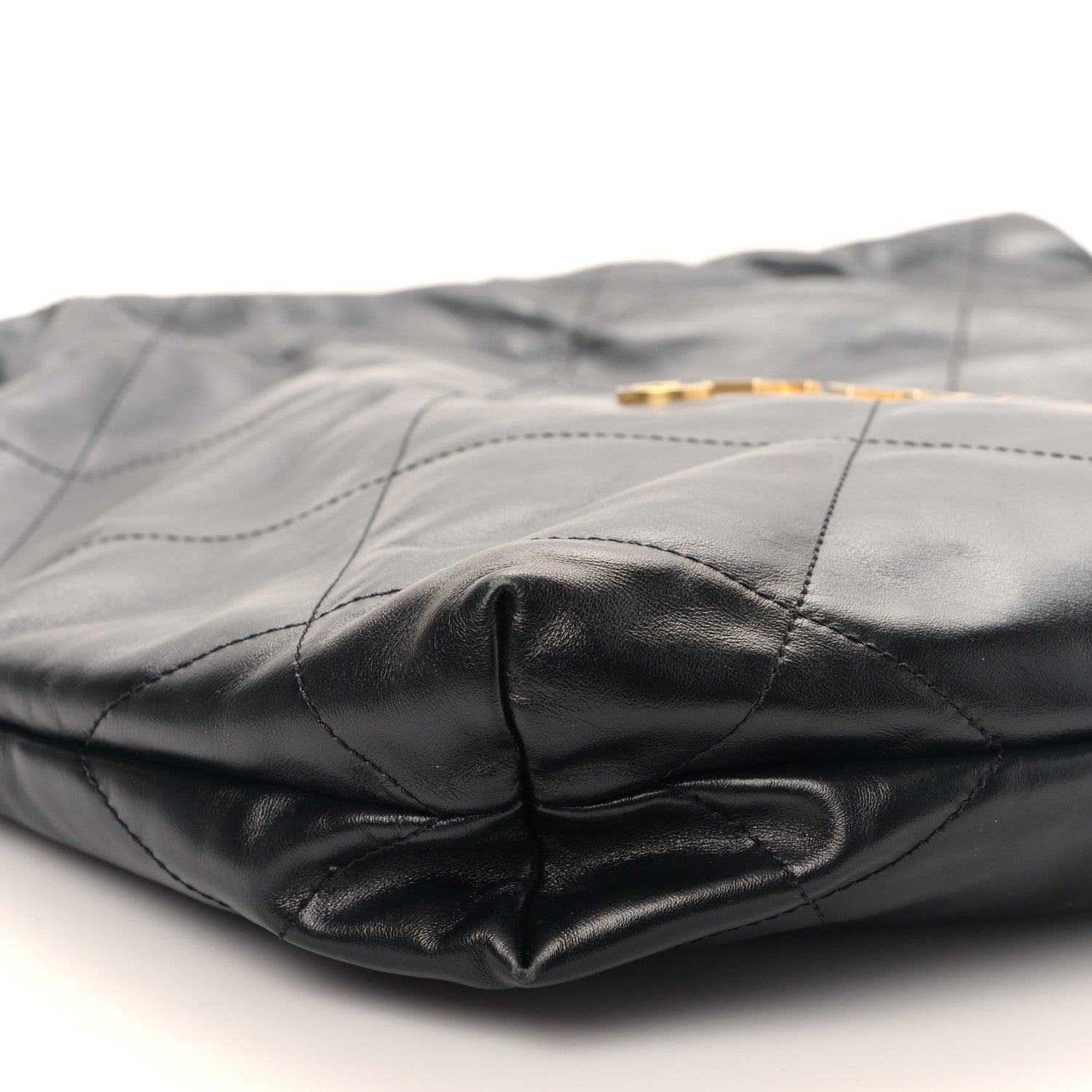 Chanel Shiny Calfskin Quilted Small Chanel 22 Black 9 of 10