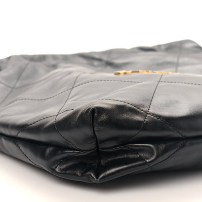Chanel Shiny Calfskin Quilted Small Chanel 22 Black 9 of 10