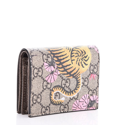 Gucci GG Supreme Monogram Bengal Card Case Beige Pink 3 of 8