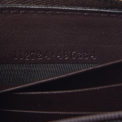 Gucci Guccissima Margaux Calfskin Metal Bar Zip Around Wallet Chocolate 8 of 11