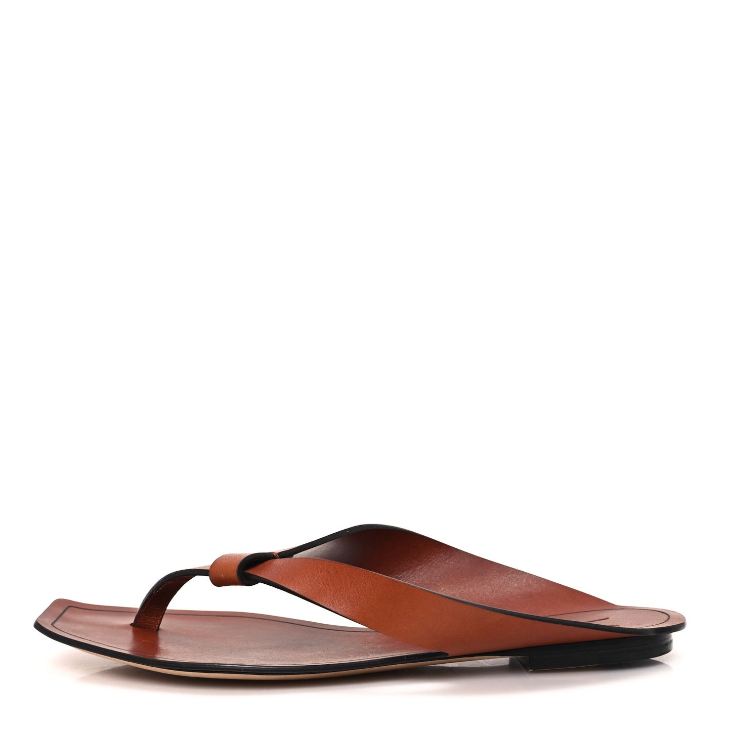 Calfskin Isla Slide Sandals 35.5 New Papaya