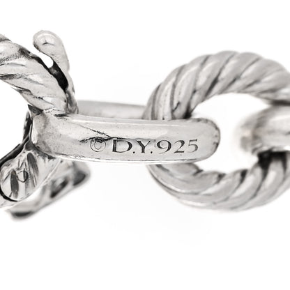 David Yurman Sterling Silver Diamond 15mm Large Oval Link Bracelet 3 of 3
