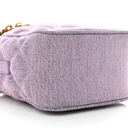 Saint Laurent denim Quilted 80's Vanity Bag Bleached Lilac 9 of 11