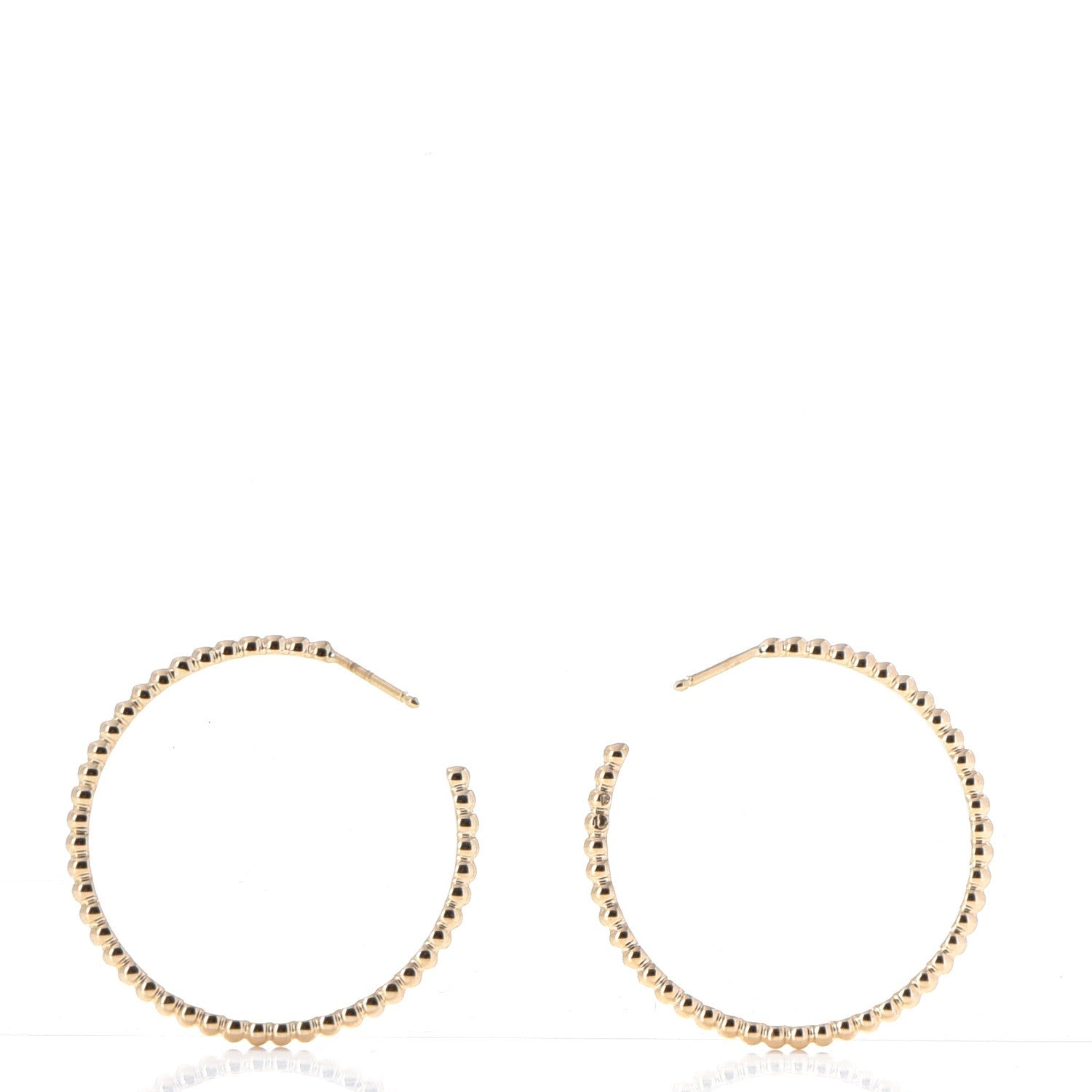 Van Cleef & Arpels 18K Yellow Gold Small Perlee Hoop Earrings 3 of 7