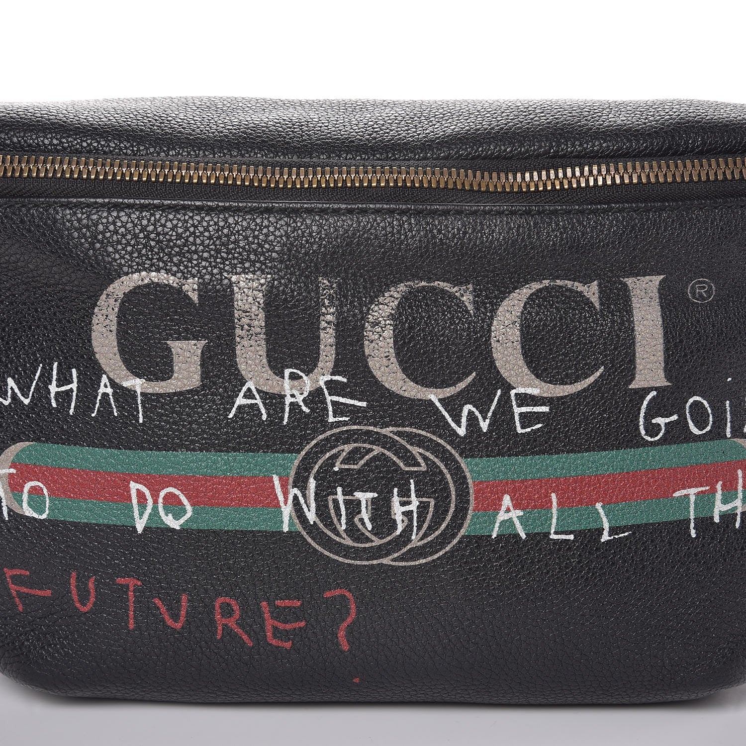 Gucci Grained Calfskin Coco Capitan Logo Belt Bag Black 11 of 11