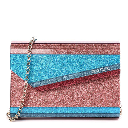 Jimmy Choo Acrylic Glitter Candy Clutch Raspberry Mix 1 of 9