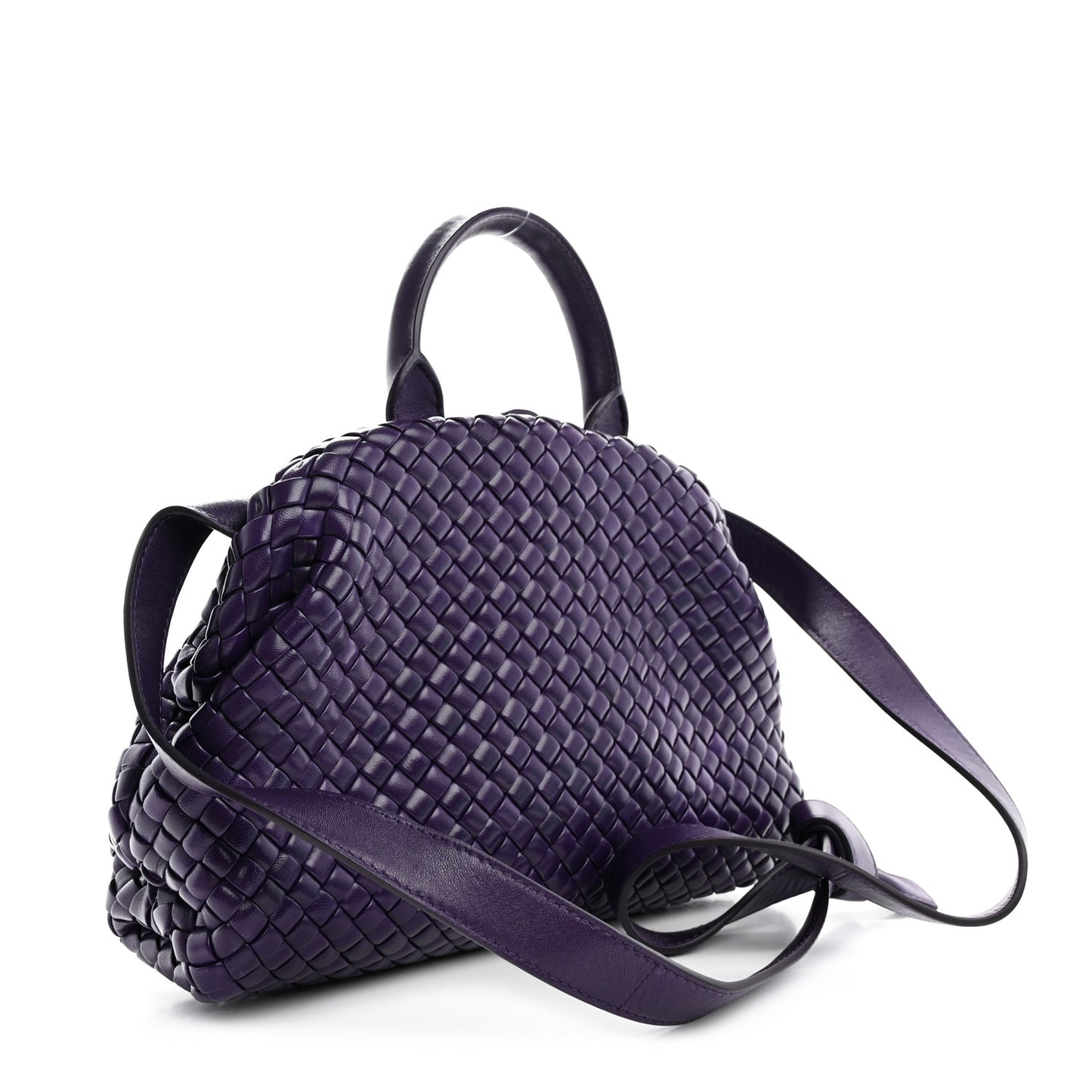 Nappa Intrecciato Small Padded The Handle Tote Purple