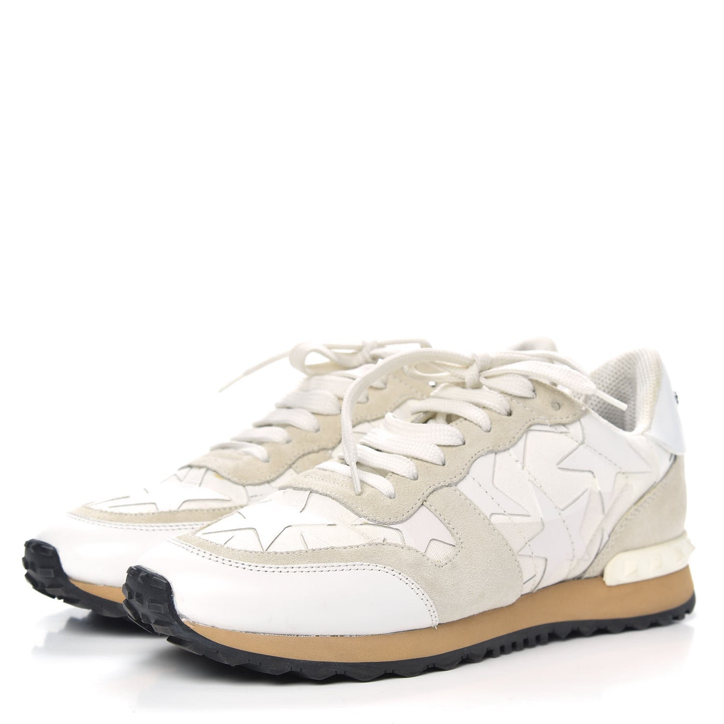 Fabric Suede Camustars Womens Rockrunner Sneakers 38 White