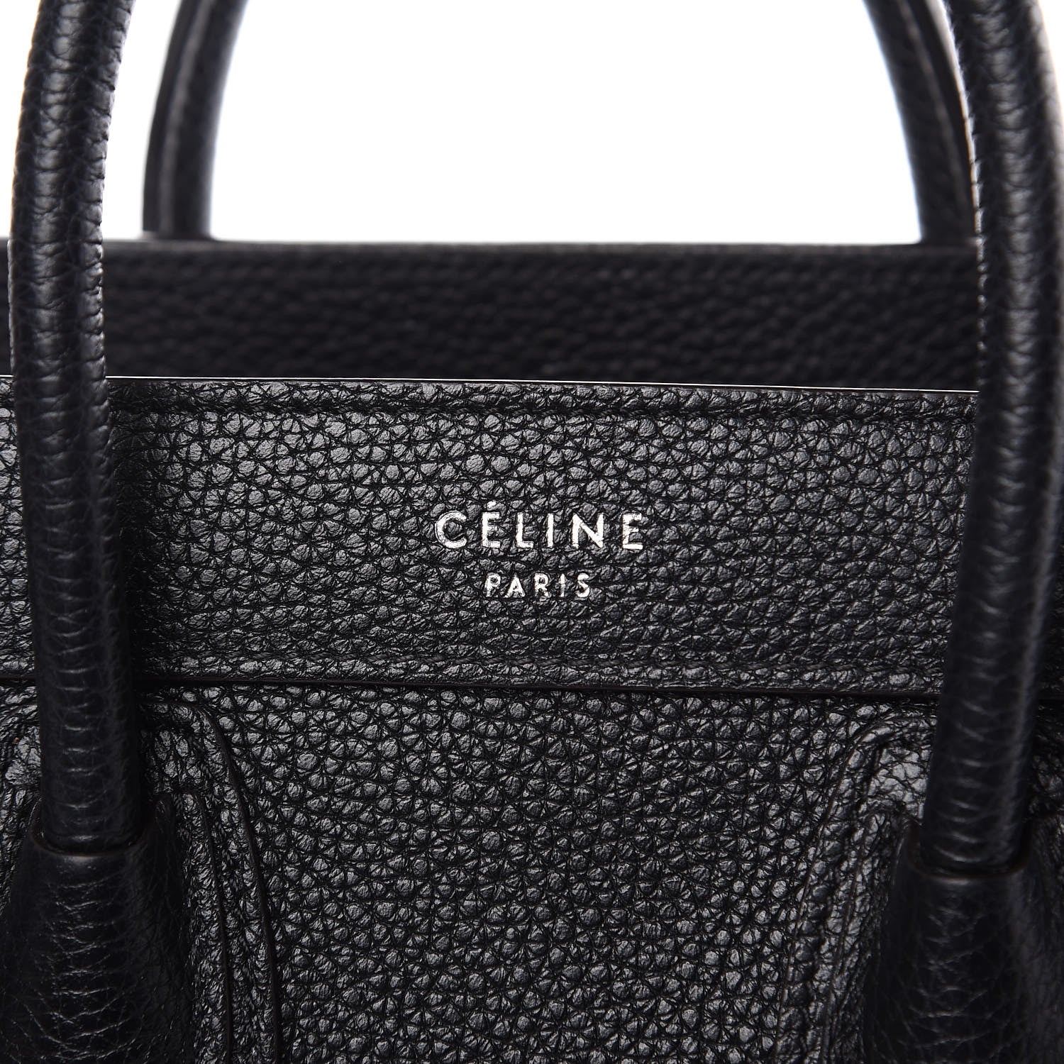 Celine Drummed Calfskin Nano Luggage Black 8 of 11