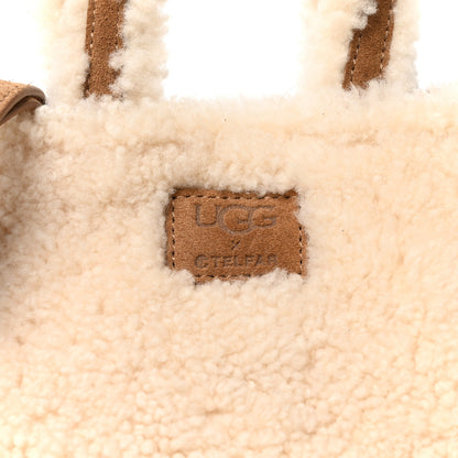 Telfar X UGG Suede Shearling Reverse Small Shopping Bag Natural 8 of 10