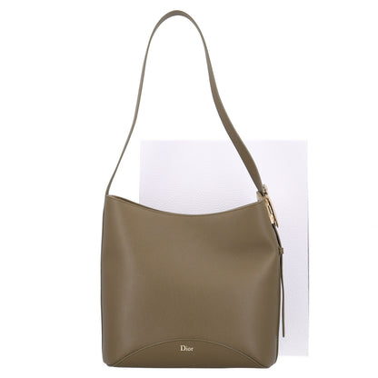 Christian Dior Grained Calfskin Medium Medaillon Bucket Bag Khaki 8 of 8