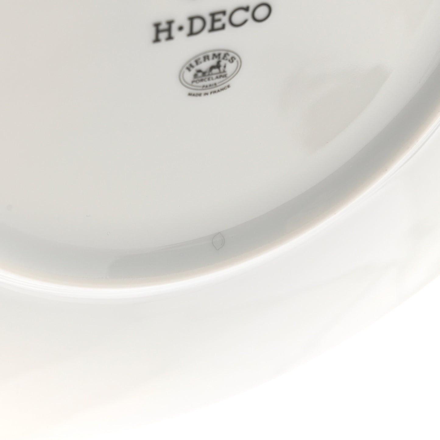 Porcelain H Deco Dinner Plate Set of 2 Black White