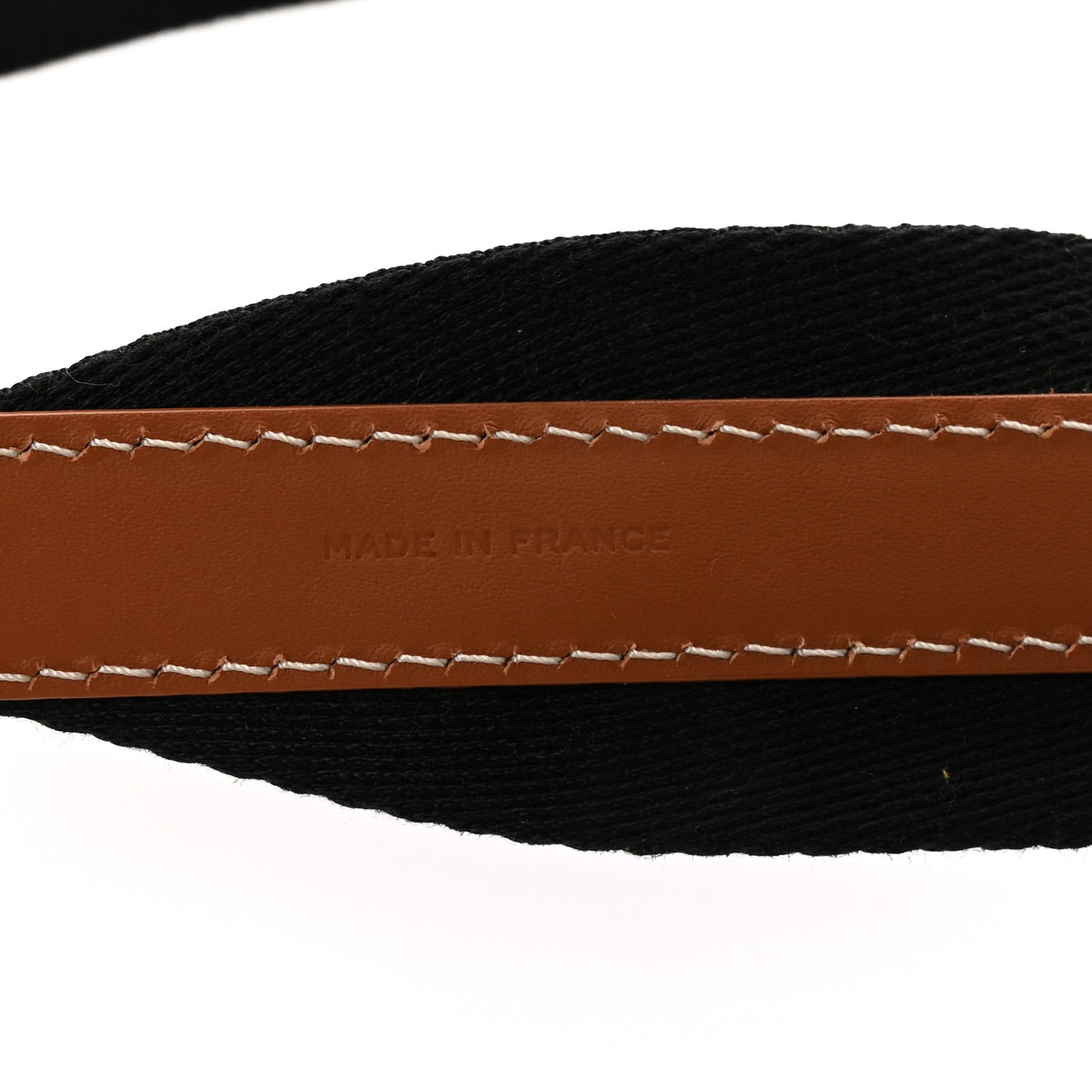 Canvas Calfskin Adjustable Shoulder Strap Black Gold