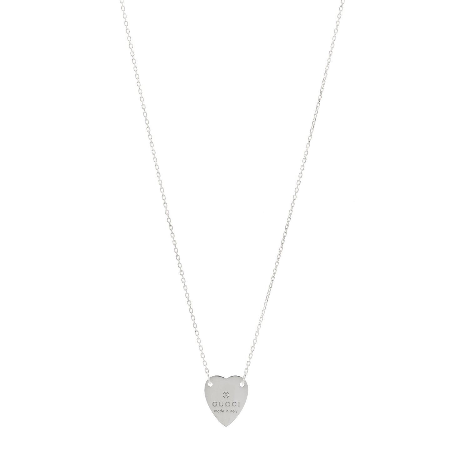 Sterling Silver Trademark Heart Pendant Necklace