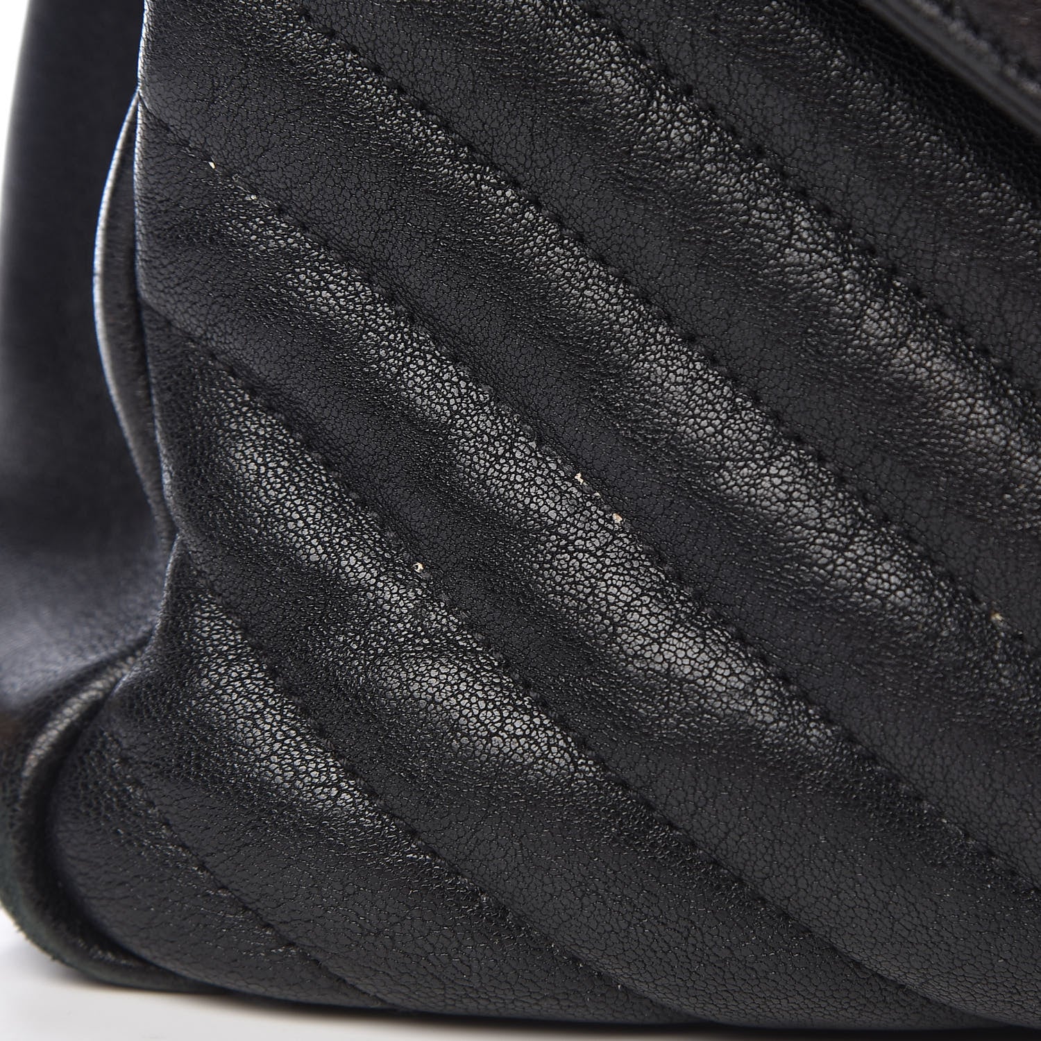 Saint Laurent Sheepskin Matelasse Chevron Monogram Large College Satchel Black 20 of 24