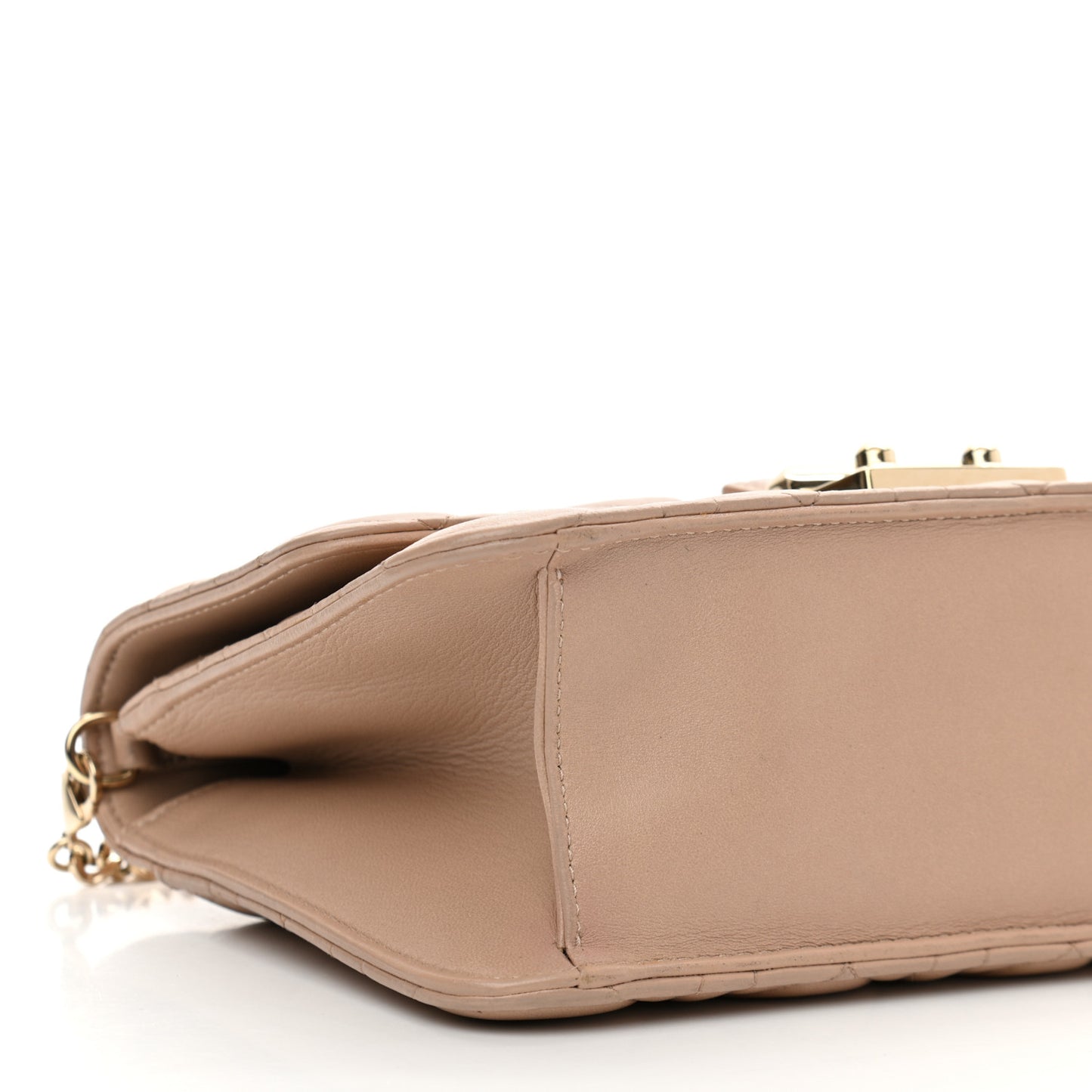 Pearly Lambskin Cannage Miss Dior Promenade Pouch Biege