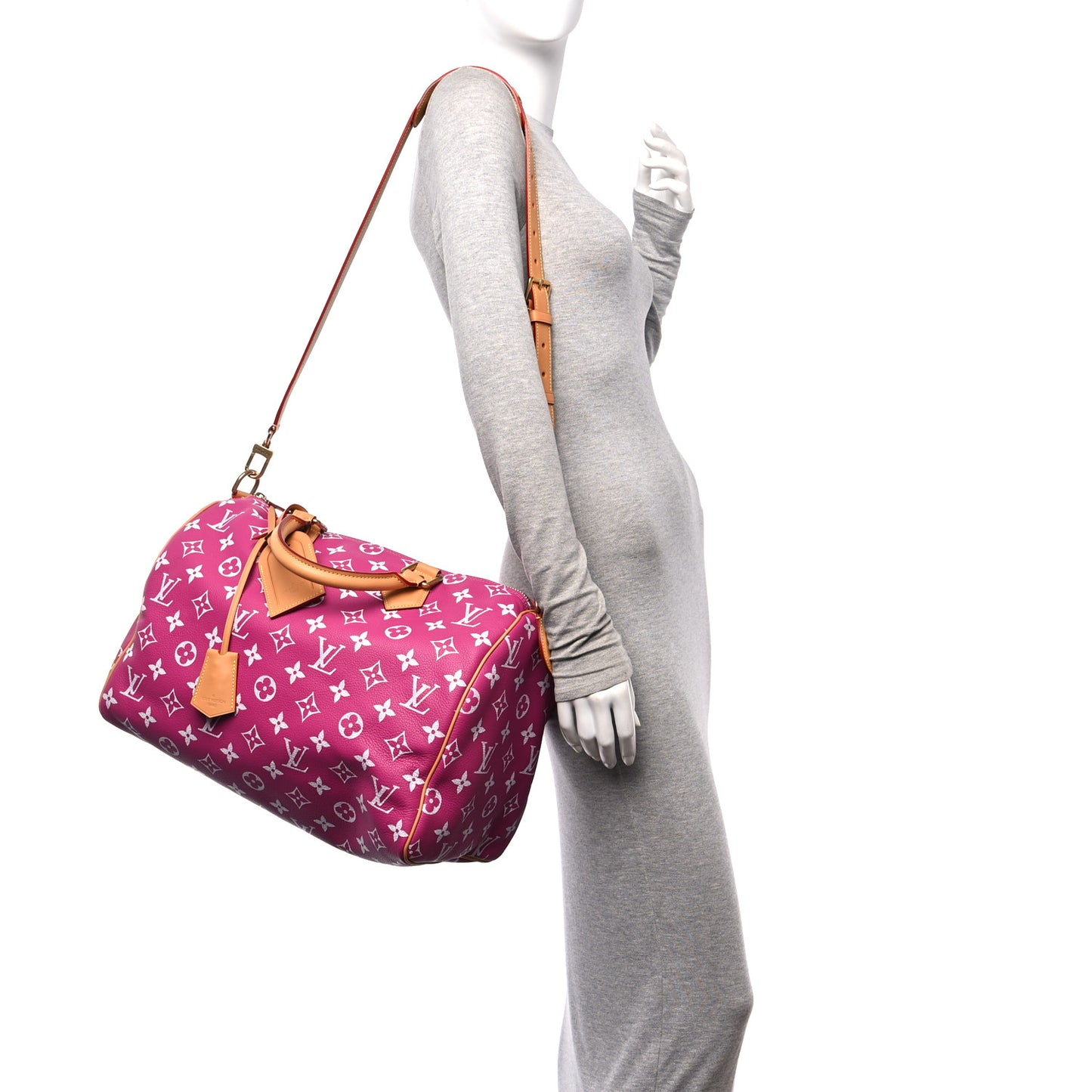 Calfskin Monogram Speedy P9 Bandouliere 40 Agate