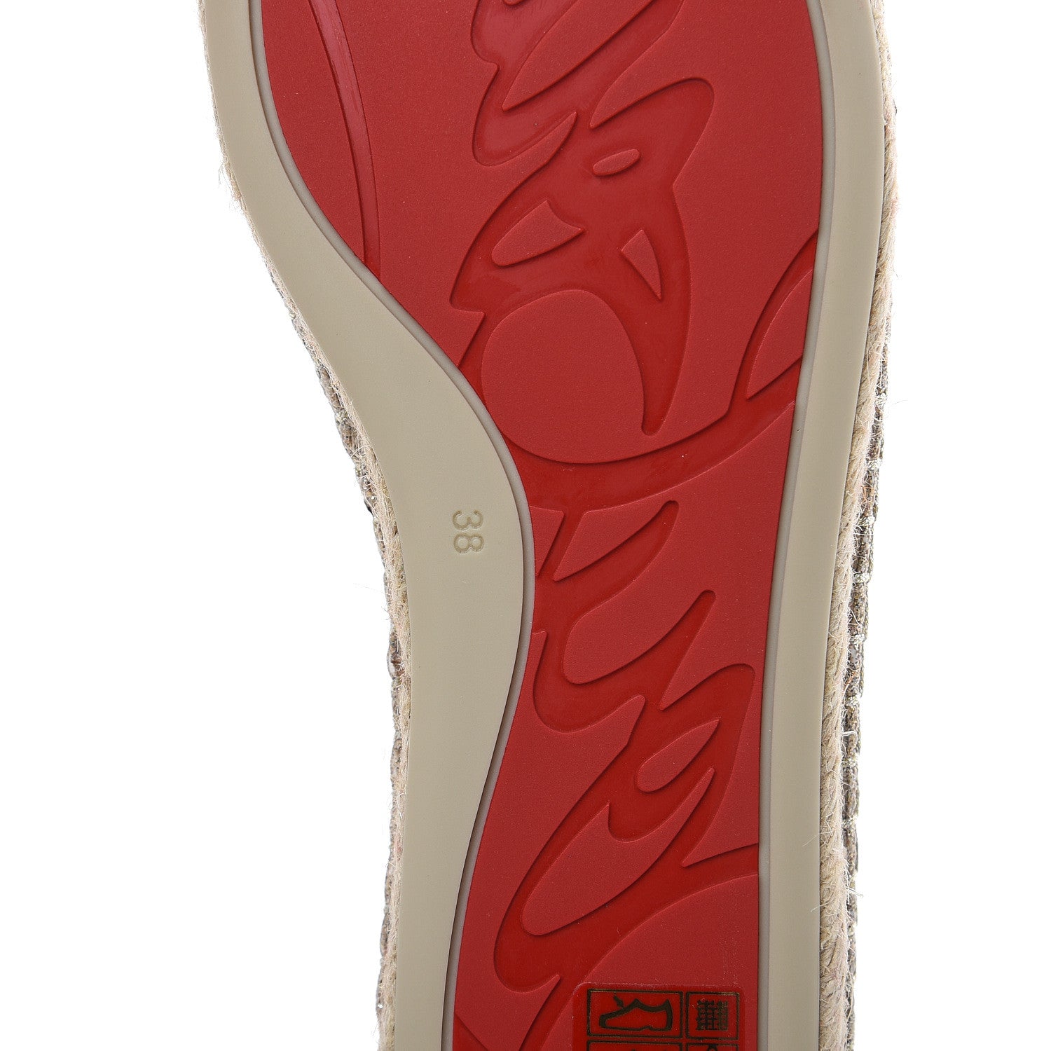 Christian Louboutin Glitter Aliochette Espadrilles 38 Light Gold 7 of 8