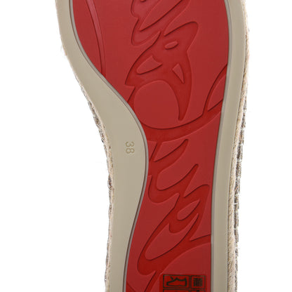 Christian Louboutin Glitter Aliochette Espadrilles 38 Light Gold 7 of 8