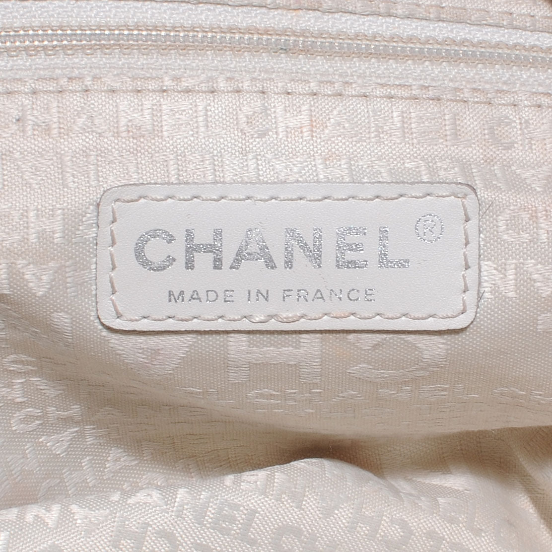 Chanel Metallic Deerskin Stitched Bowler Grey 6 of 7