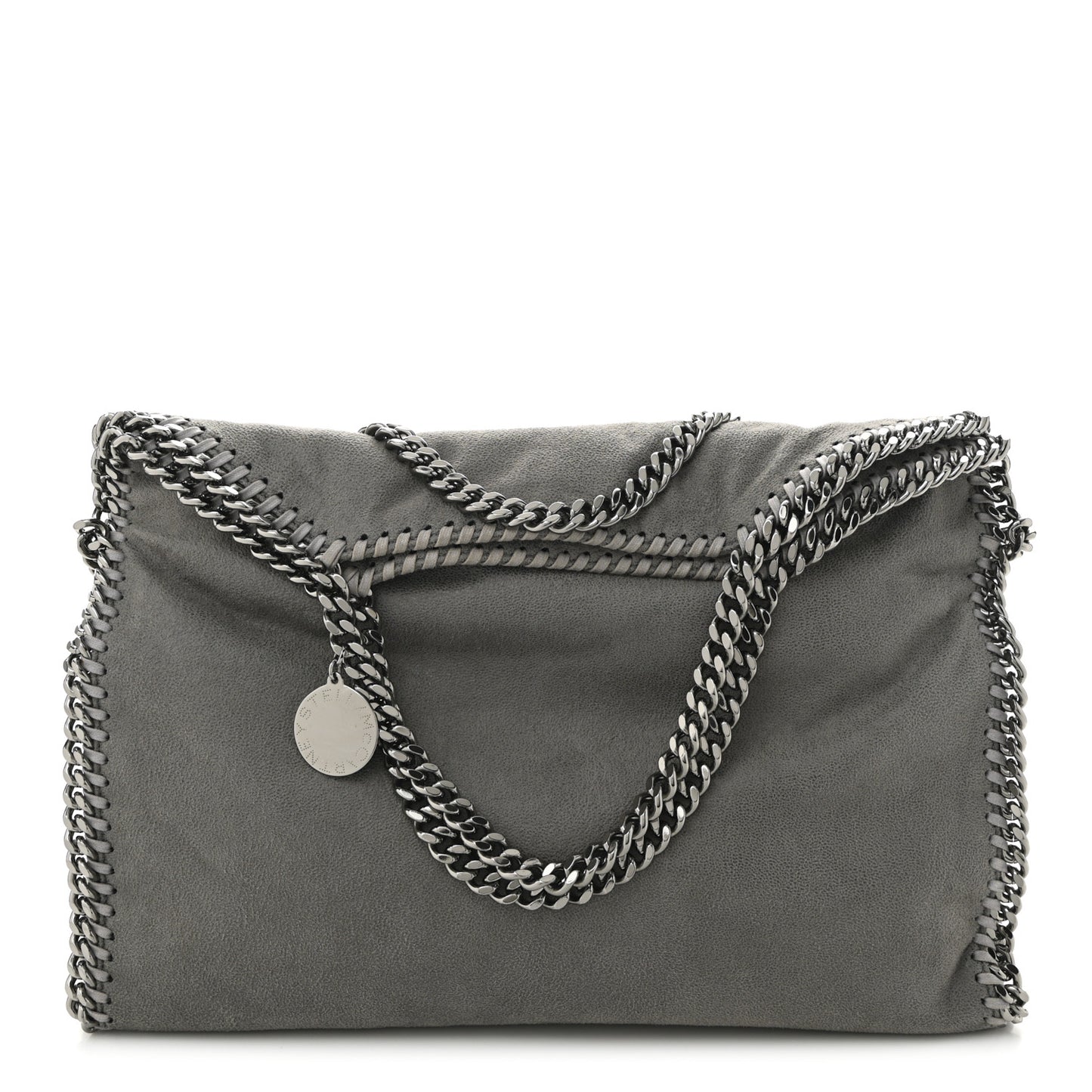 Shaggy Deer Falabella Fold Over Tote Grey