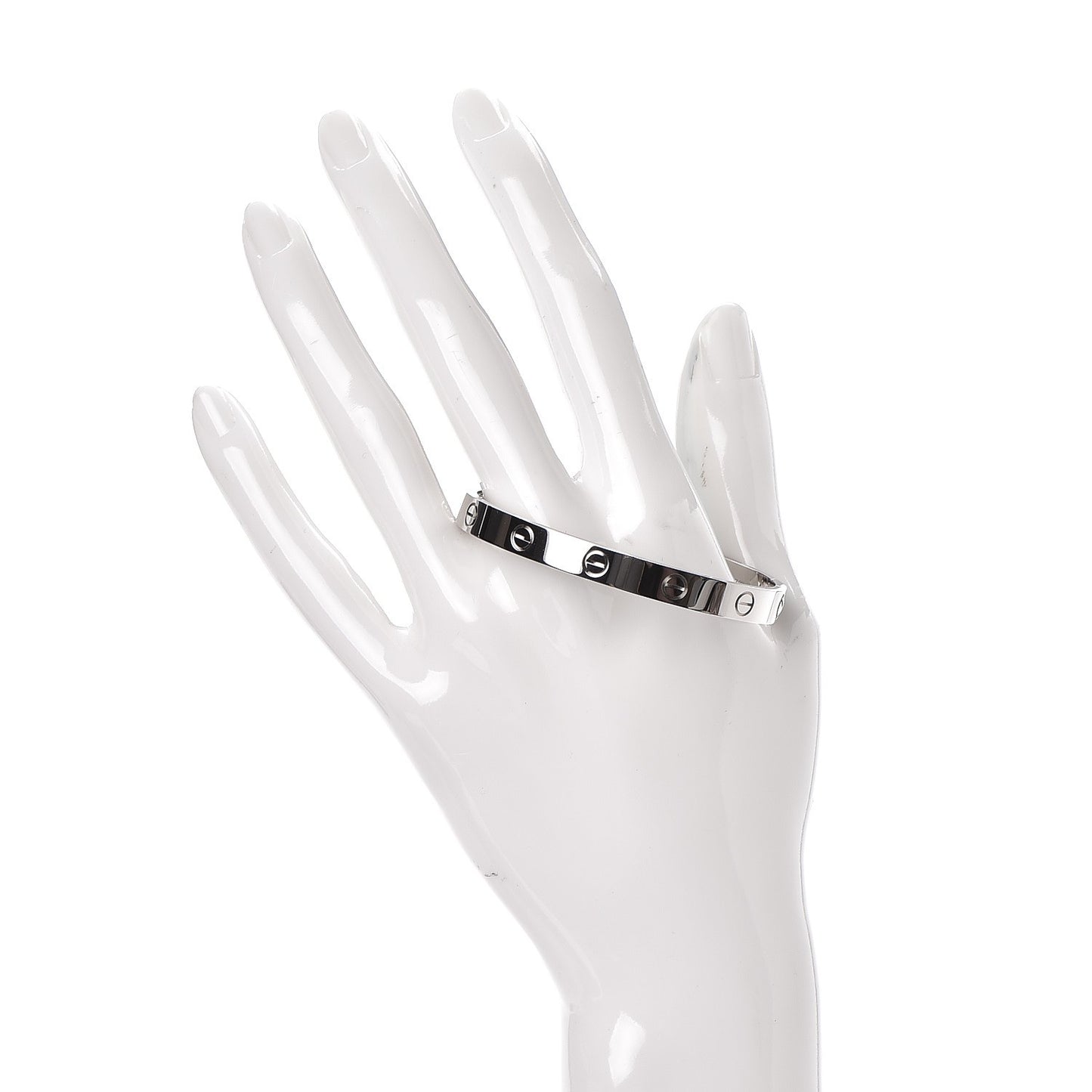 18K White Gold LOVE Bracelet 16