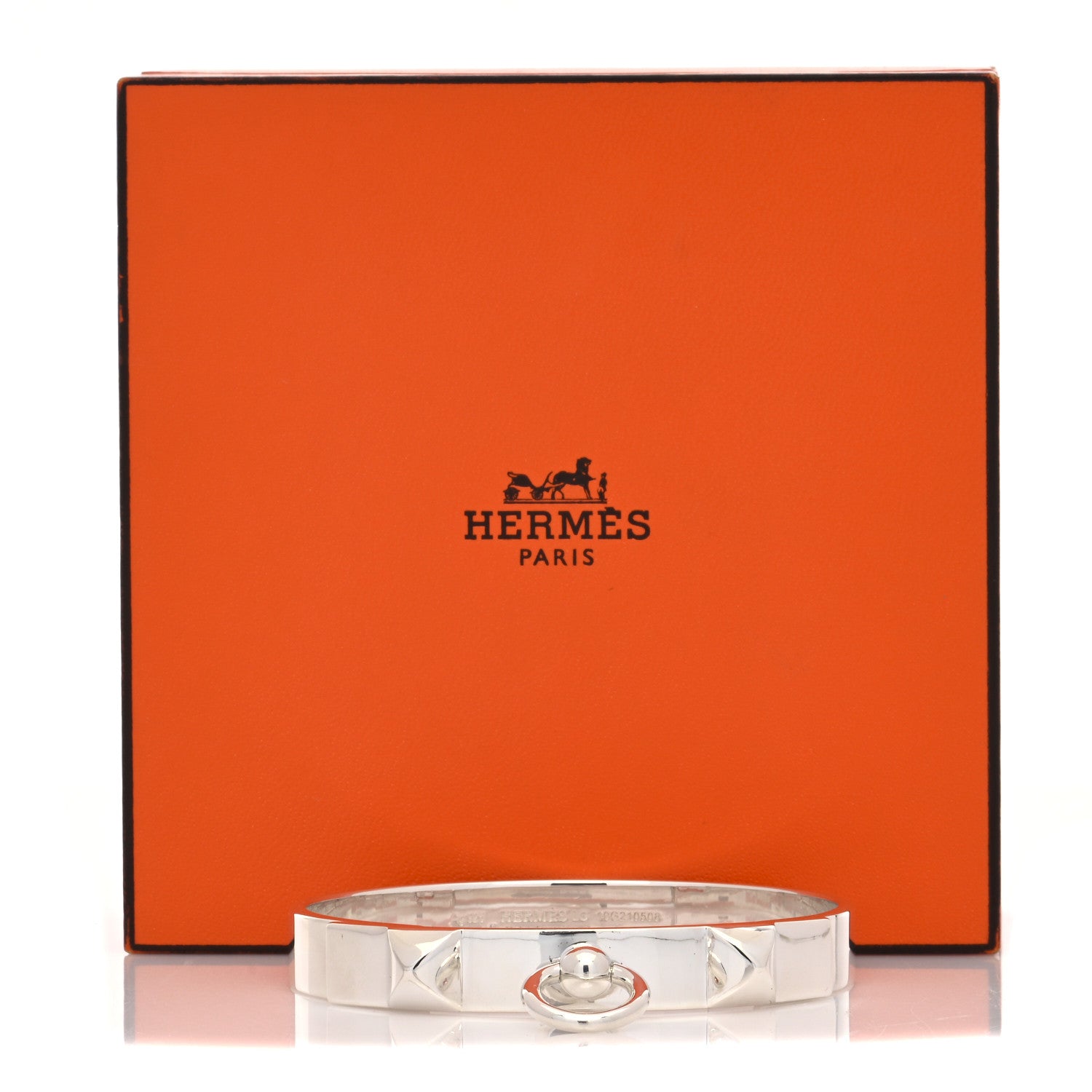 Hermes Sterling Silver PM Collier De Chien Bracelet LG 5 of 5