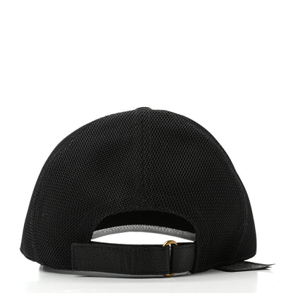 Gucci Grained Calfskin Logo Baseball Hat L Black 5 of 8
